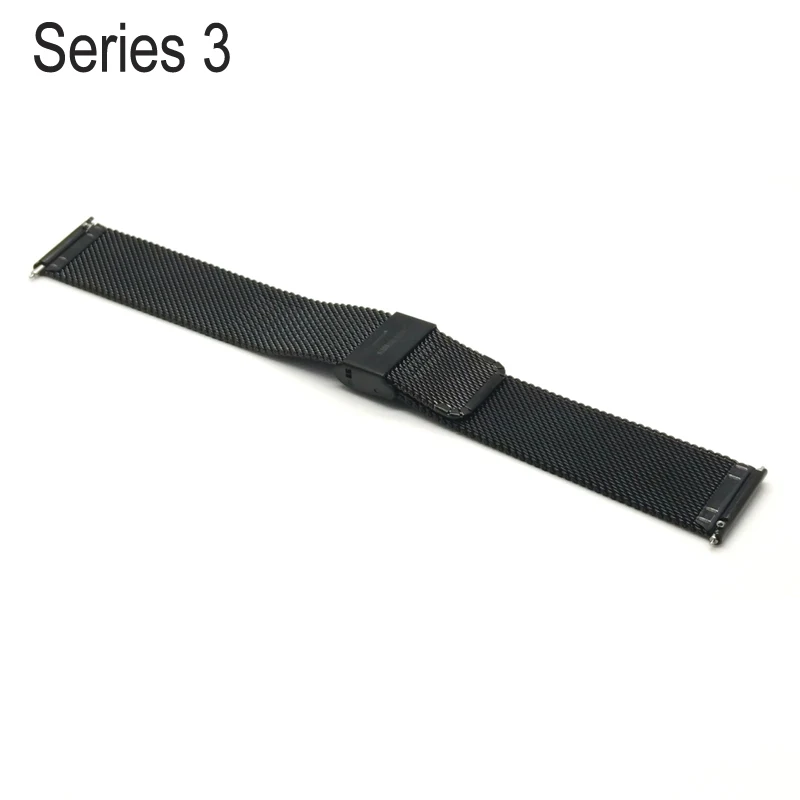series3 black Ремешок для наручных часов из нержавеющей стали для Garmin Forerunner 245/Vivoactive 3/vivomove HR, ремешок для умных часов Forerunner 645, браслет на запястье - Цвет: series3 black