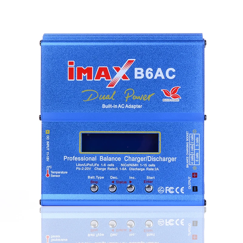 EXUAV IMAX B6 AC RC Balance Battery Charger 80W Lipo/Li-ion/LiFe/NiMh Discharger with LCD Scre | Игрушки и хобби