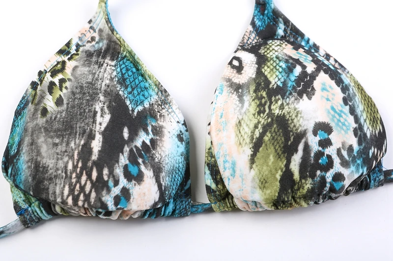 2017 новые печати сексуальный Пляж бикини сплит купальник Европа и Америка Змеиной