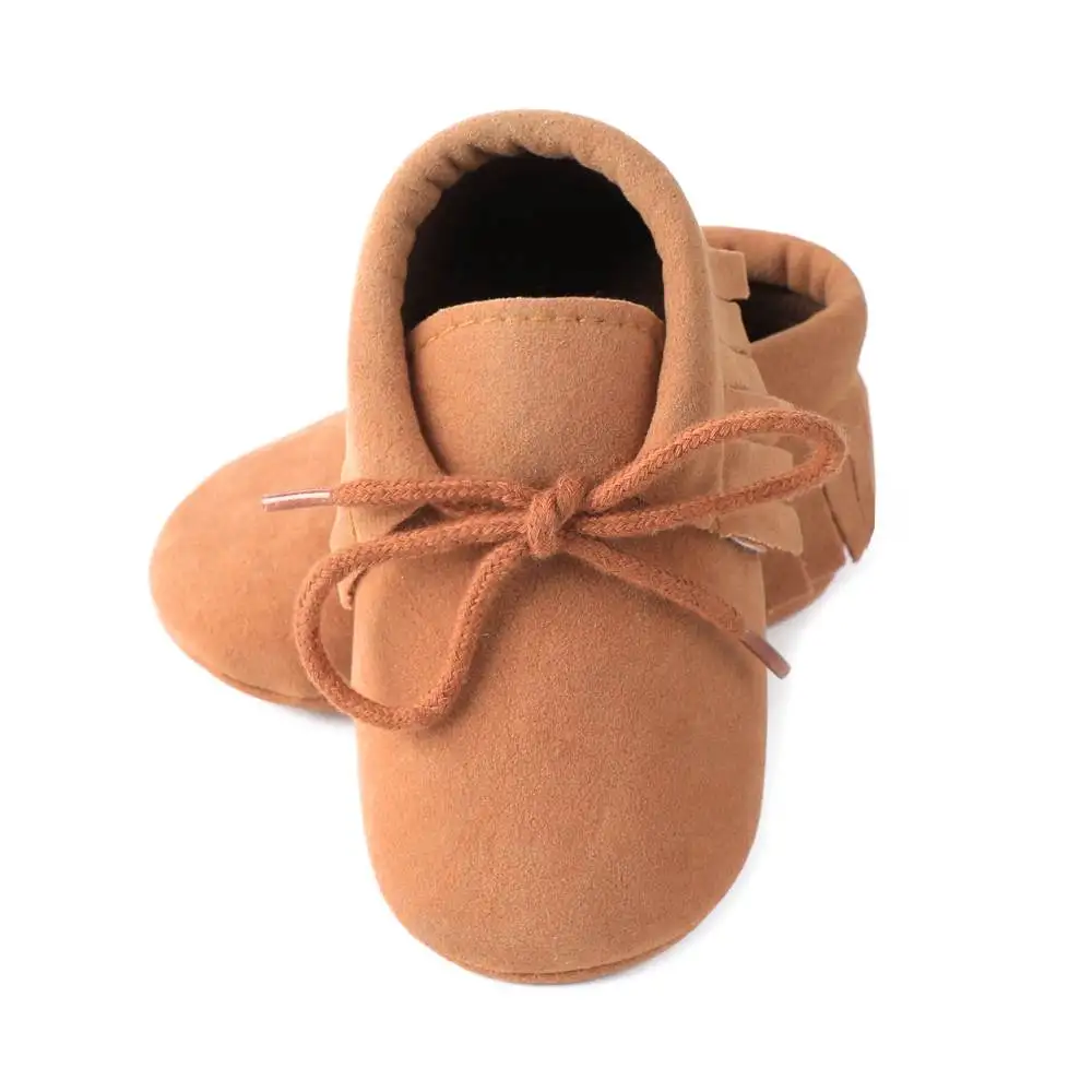 Pattern 2 Color 5 Bebes/мокасины из искусственной замши для новорожденных мальчиков и девочек; Мягкие Мокасины; обувь для первых шагов с бахромой на мягкой нескользящей подошве; обувь для малышей - Цвет: Pattern 2 Color 5