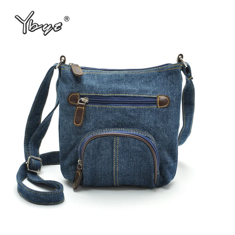Женская Повседневная джинсовая сумка YBYT синяя мессенджер через плечо с