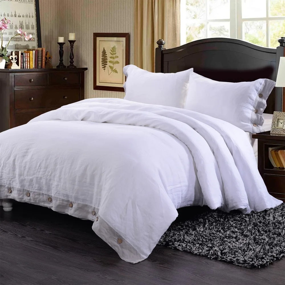 100% набор белых постельных принадлежностей из натурального кокосового дерева с