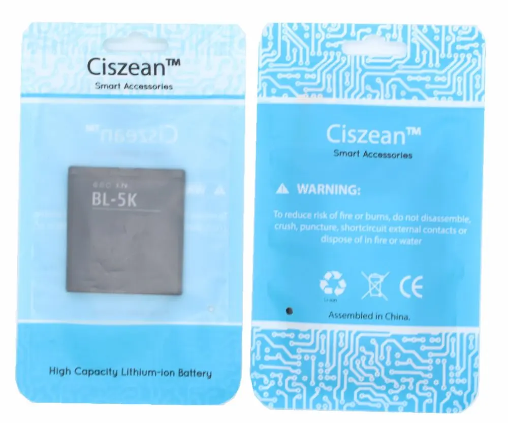 Ciszean 1x BL-5K Замена Батарея + Универсальный Зарядное устройство для Nokia N85 N86 N87 8MP 701 X7