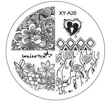 1xChristmas Style Fashion Design DIY Nail Image Stamping Plates 3D Round Art Templates Stencils Manicure Tools | Красота и здоровье