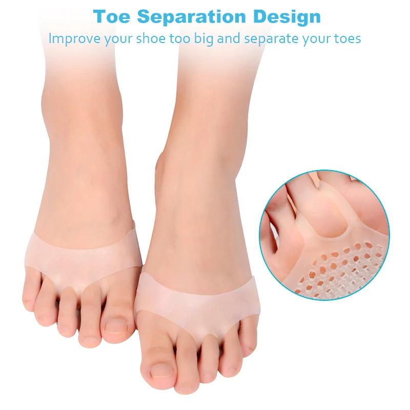 Insoles Forefoot Pads for Women High Heel Shoes Foot Blister Care Toes Insert Pad Silicone Gel Insole Pain Relief Dropshipping
