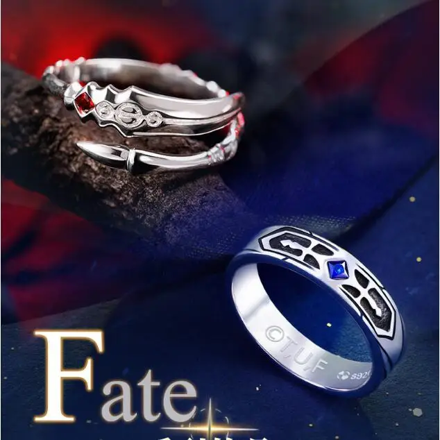 FGO FATE Lancer Cu Chulainn Gae Bolg Excalibur Saber Avalon кольцо с мечом регулируемое S925 стерлинговоe