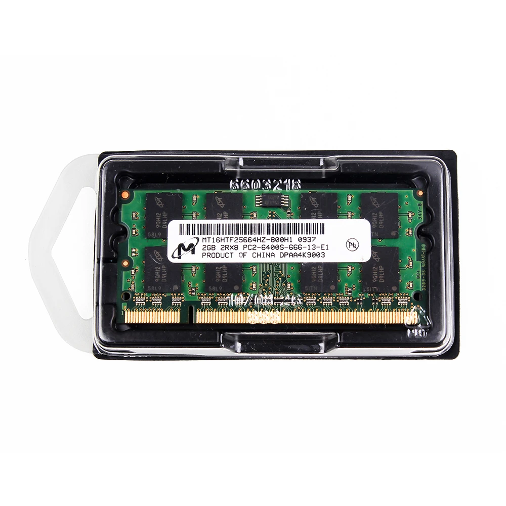 Оперативная память для ноутбука Crucial DDR2 667/800 МГц 2 ГБ 4 оперативная = шт. 2G PC2 5300/6400S 1 8