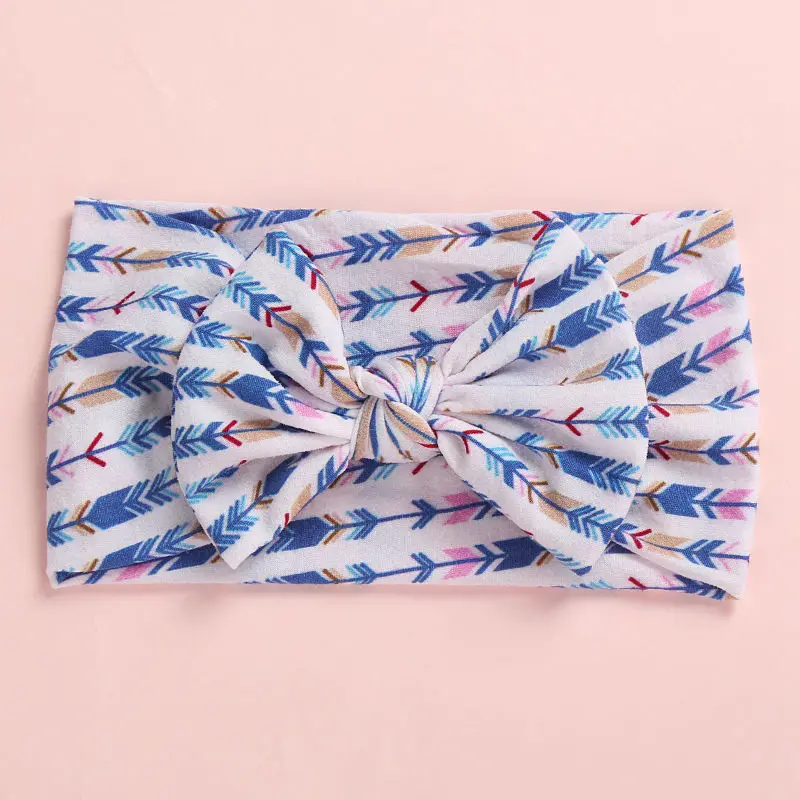 Spring Summer Fruit Print Hair Bows Wide Nylon Headband Newborn Turban Floral Headbands Baby Girls Headwear HB133S | Детская одежда и