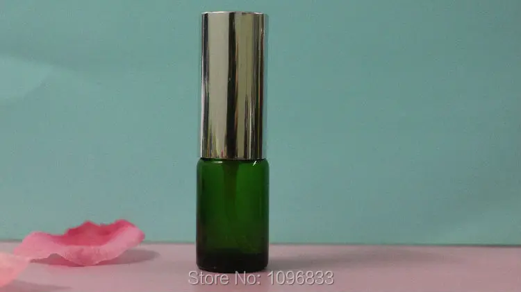 

10ML Green Glass Bottle with Gold Cap Silver Cap Black Cap, Cosmetic Lotion Bottle, 10CC Essential oil Bottle, 45pcs/Lot