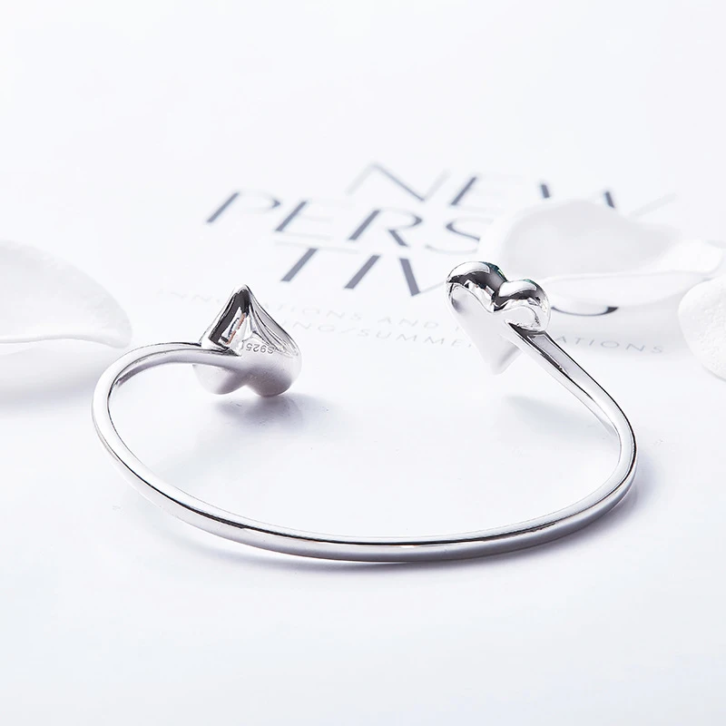 BAFFIN серебро 925 пробы открытые браслеты с сердцами кристаллы от SWAROVSKI