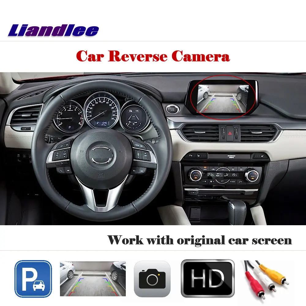 

Auto Reverse Parking Camera (6V) For Mazda 6 Mazda6 Atenza 2014-2018 Rearview CAM Back Work With Car Factory Screen