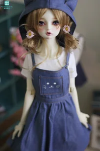 Кукла BJD, одежда для девочек, платье для девочек на 60 м, 13 BJD кукла, модное повседневное джинсовое платье + футболка с принтом