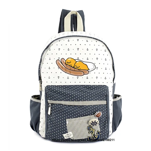 6 Gudetama Холщовая Сумка с изображением ленивого яйца из Мультфильма Рюкзаки Рюкзак для девочек школьная сумка дорожная сумка через плечо сумка для книг - Цвет: 6