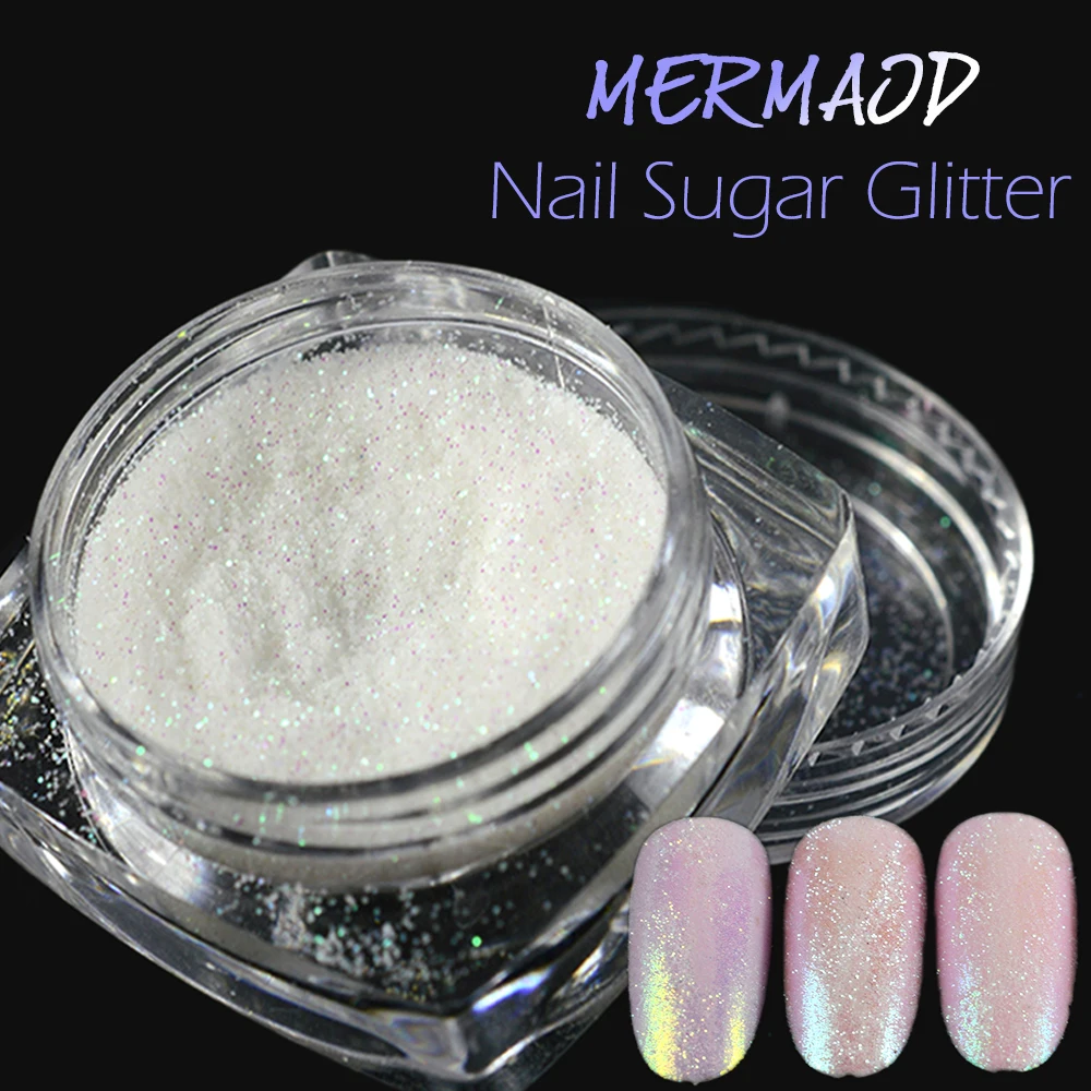 

1 Bottle Mermaid Shining Nail Sugar Glitter Powder Dust Holographic Paillette DIY Craft Color Nail Decoration Manicure SATY01-05