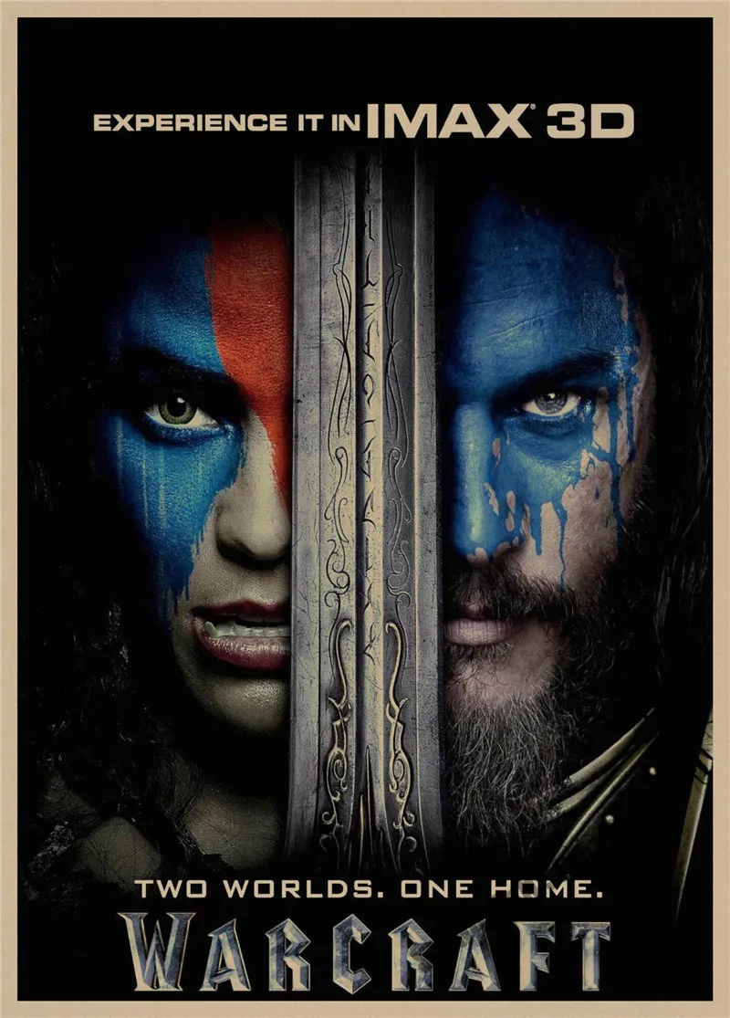 Warcraft ретро плакат, крафт-бумага, бумага для бара, кафе, домашний декор, настенная роспись
