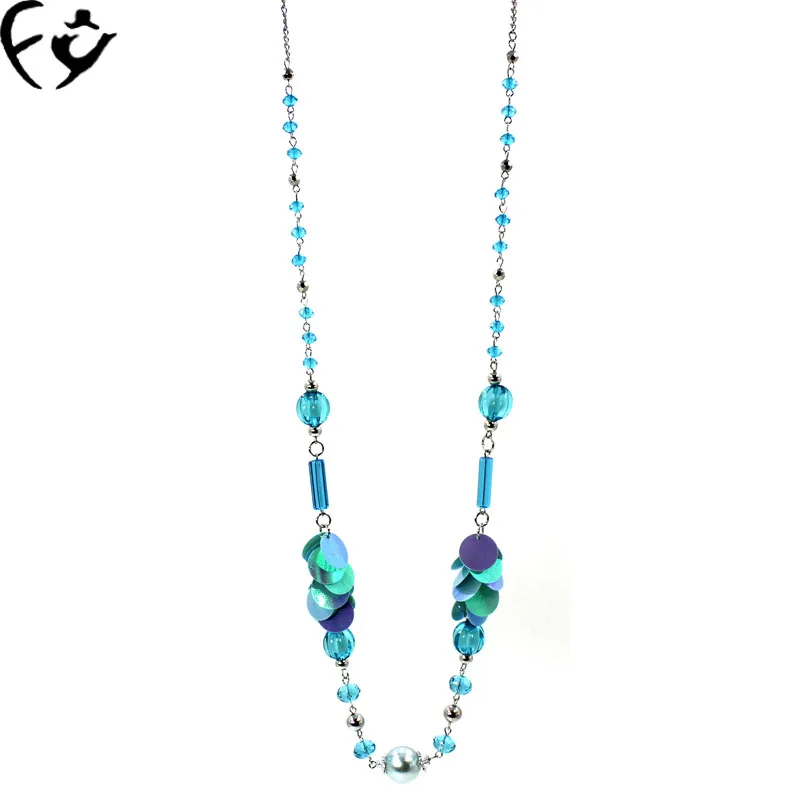 Европейский и американский стиль уникальный длинного ожерелья акриловое