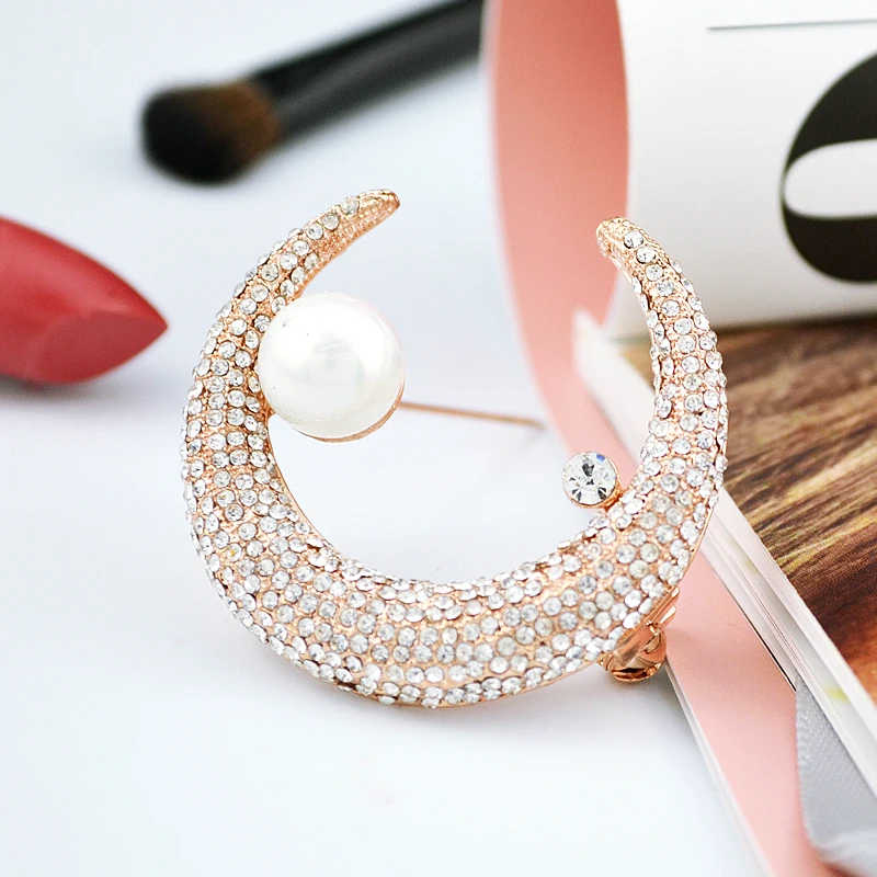 Zhen томоми изысканный Луна Уникальный знак имитация-жемчужина кристалл