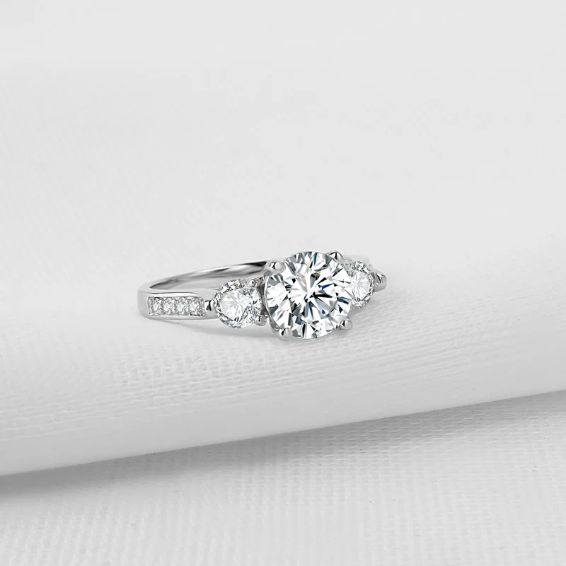Victoria Wieck Round Cut 1ct SONA Women Engagement Wedding Band Ring Best Gift rings for women anillos de plata ley mujer | Украшения и