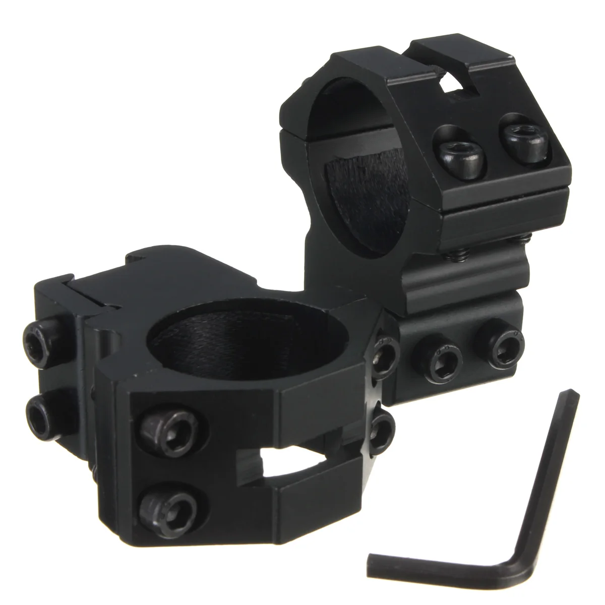 

Jiguoor 2xMedium Profile 25.4mm 1" Scope Mount Flashlight Laser Sight Rings Medium Profile Picatinny Weaver 11mm Rail Mount