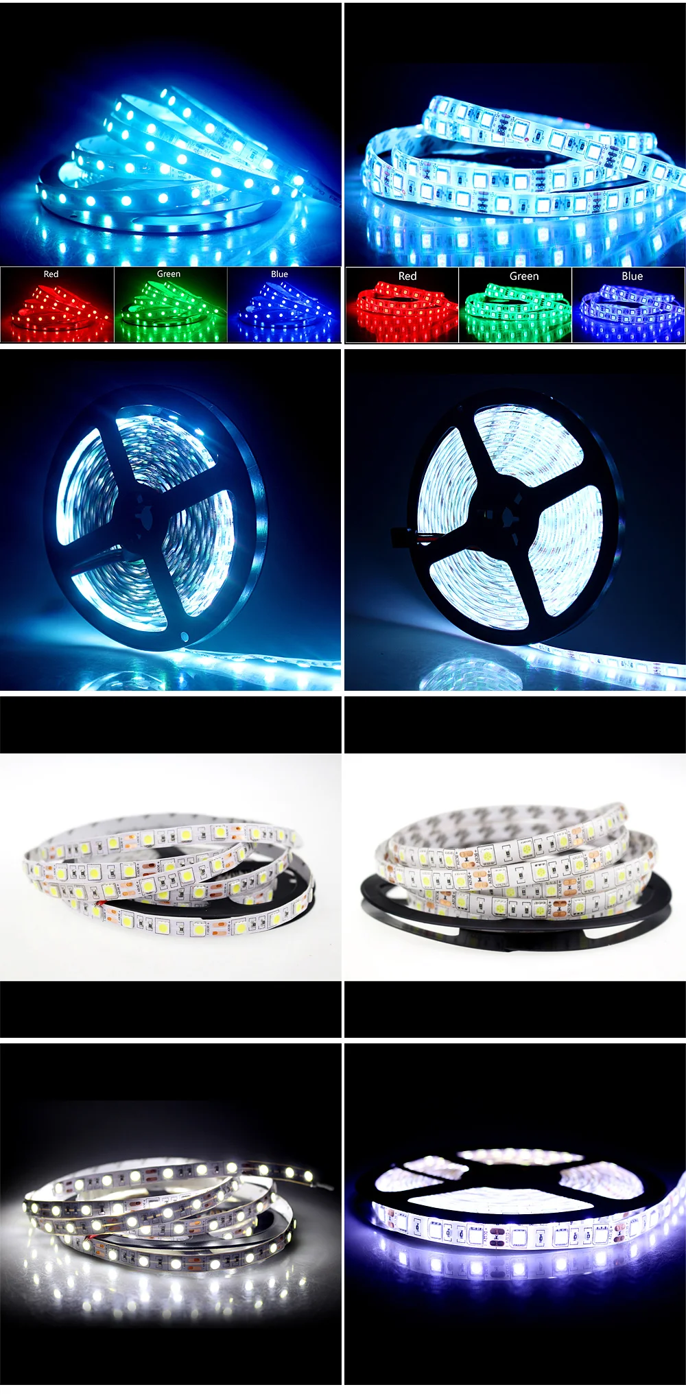 Smd 2835 rgb Светодиодная лента 12 v белый теплый белый smd 5050 rgb водонепроницаемая светодиодная лента Диодная лента