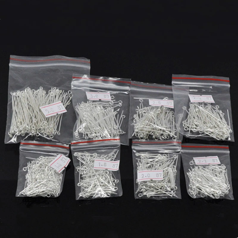 DoreenBeads 800 шт 0 7 мм (21 манометр) смешанный 1 6 см 8 2 3 5 серебряный цвет Шпильки для глаз