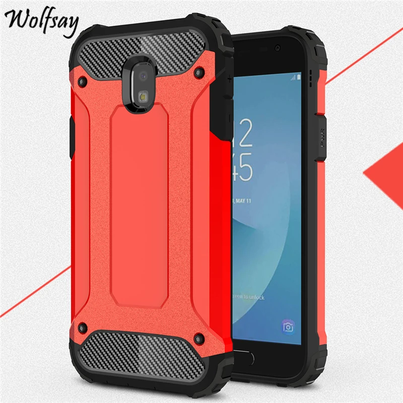 Чехол Wolfsay для Samsung Galaxy J3 2017 прочный из ТПУ и ПК чехол Fundas J330 версия ЕС * | Мобильные