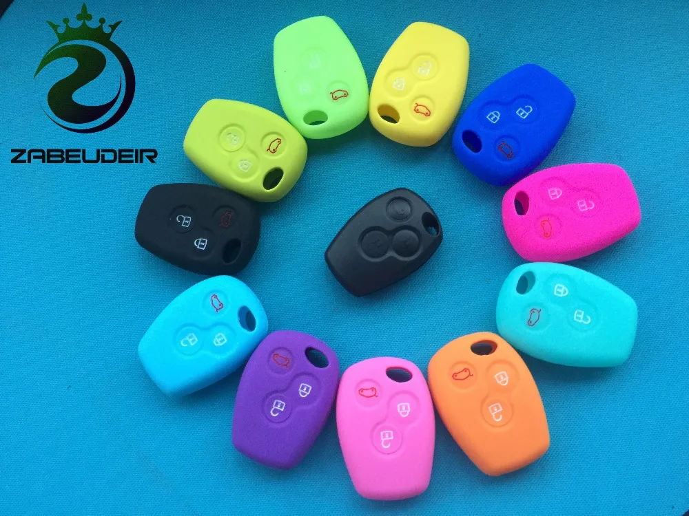 Новинка мягкий силиконовый чехол для автомобильного ключа с 3 кнопками Renault Clio