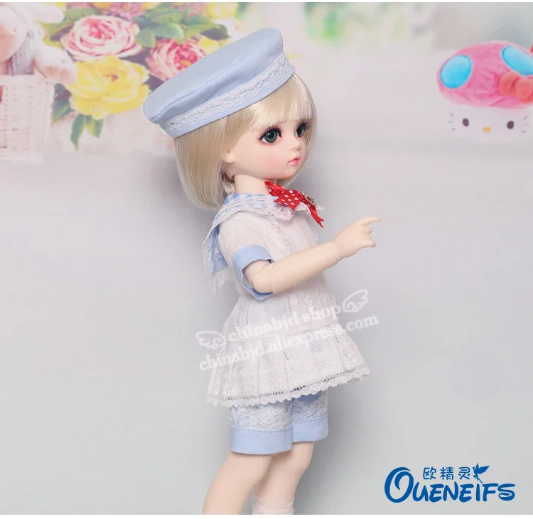 BJD одежда 1/6 Кукла тело девочка или мальчик кукла в морском стиле со шляпой для тела Yosd Littlefee YF6-83 аксессуары для куклы