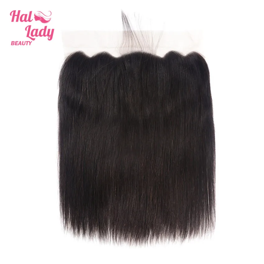 Halo Lady Ear to Ear Lace фронтальное Закрытие 13X4 часть с детскими волосами предварительно сорванные бразильские прямые человеческие волосы не реми волосы