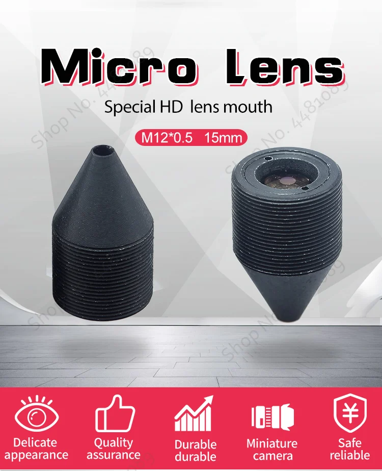 BINYEAE M12 объектив FL 15 мм мини-объектив с отверстием для 1/2. 5 CCD с F1.6 Мини CCTV HD 2,0 мегапиксельный объектив для камер безопасности объектив