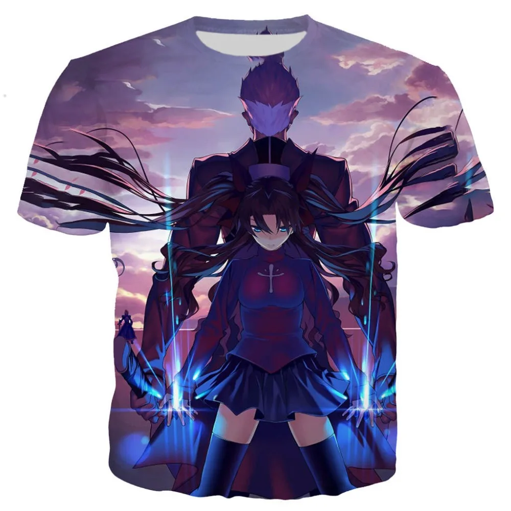 Футболка Мужская/женская с 3D-принтом из аниме Fate Stay Night стильная тенниска