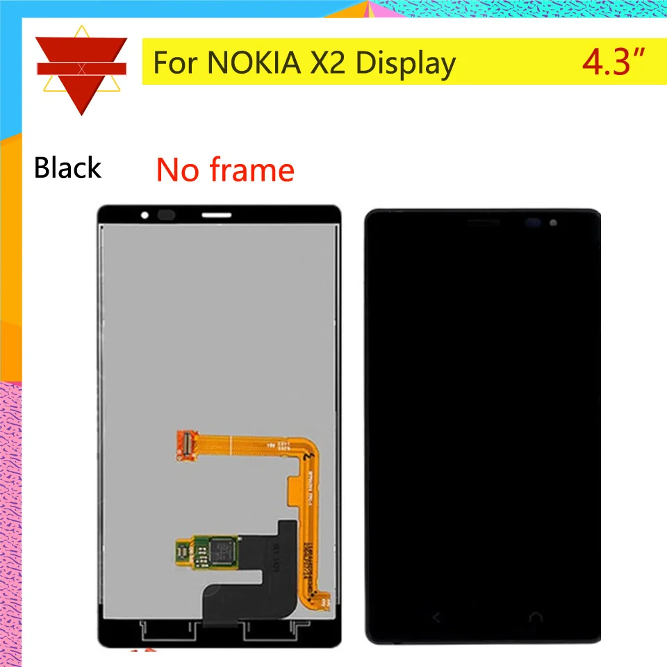 Оригинальный ЖК дисплей 4 3 дюйма 800x480 для NOKIA X2 сенсорный экран с рамкой сменный