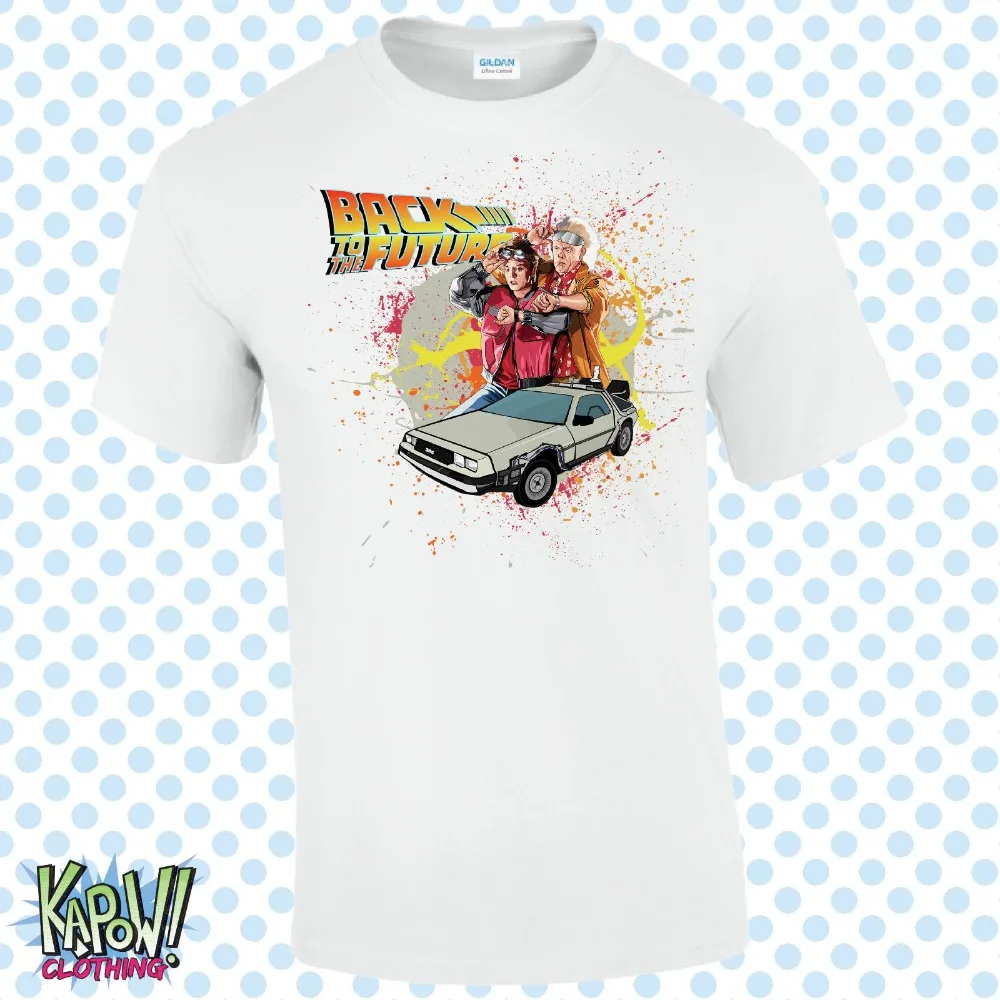 Футболка с надписью Back To The Future Men'S футболка Ховербордом Марти Макфлай делора