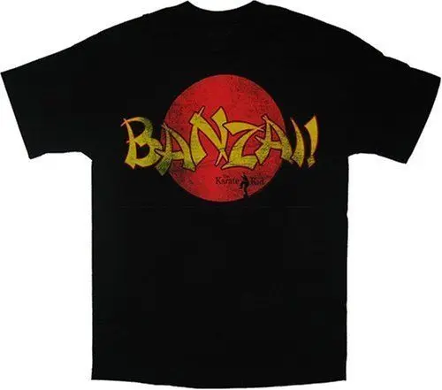 Мальчик каратист Banzai промытый черный футболка крутая Повседневная мужская