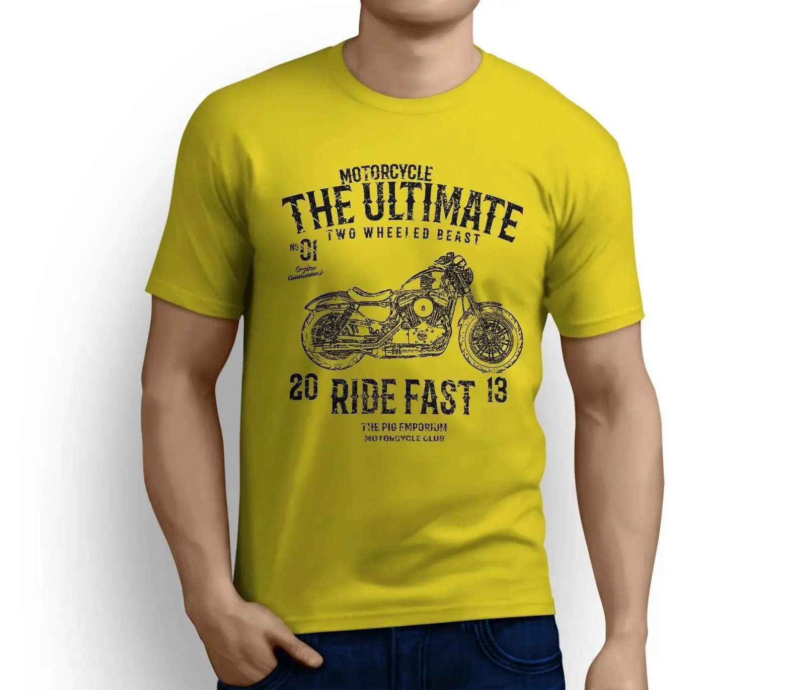 Бренд 2019 модный Ultimate American Moto Forty Eight вдохновленный мотоциклом художественный