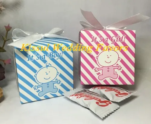 (100 шт./лот) новейшая удивительная коробка для детского душа Oh Baby it's a girl baby