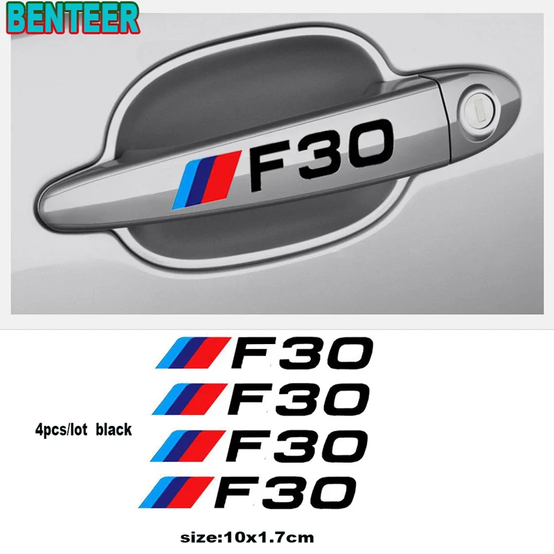 4 шт./лот Новый E30 E34 E36 E39 E46 E60 E90 F01 F02 F10 F20 F30 F48 F87 Логотип Автомобильной дверной ручки