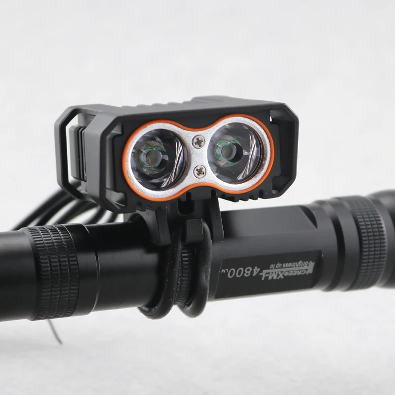 5000 люменов 2x Cree XM L T6 светодиодный фонарь для велосипедного велосипеда передний +