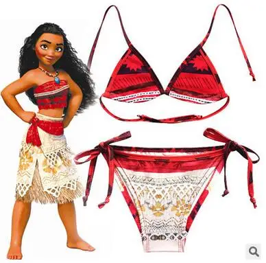 2019 г. летняя одежда Купальник для девочек Moana Vaiana бикини цельная плавания с