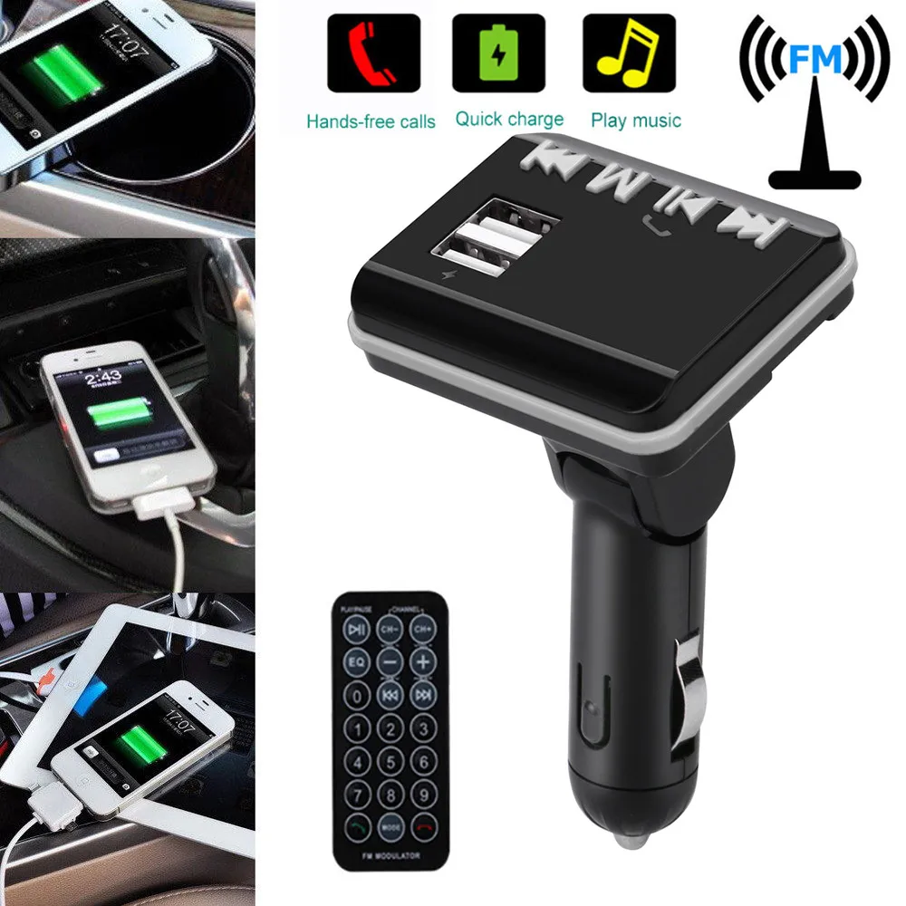 Lcd Автомобильный MP3 mp4 плеер беспроводной fm-передатчик AUX модулятор Быстрая зарядка двойной USB Автомобильное зарядное устройство SD/MMC Автомобильный музыкальный плеер