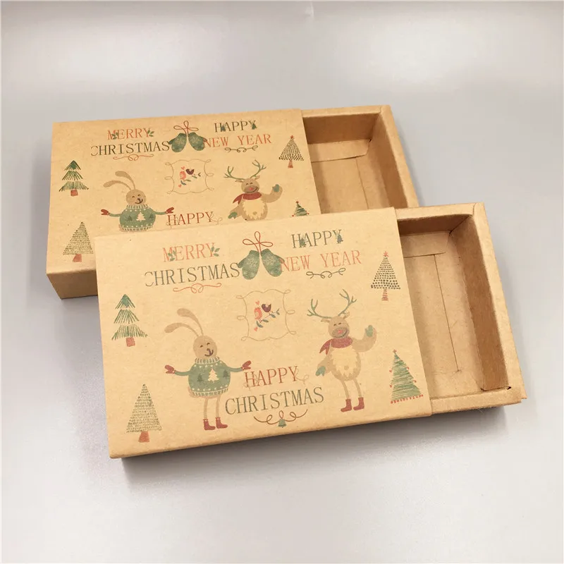 10 шт. разноцветные коробки из крафт бумаги в различных стилях Подарочная коробка