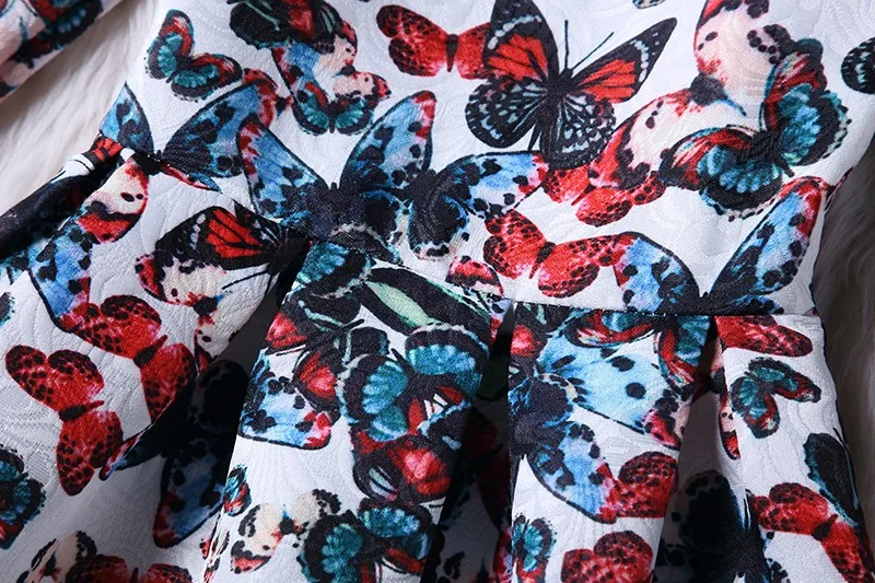 Платье для мамы и дочки новая Одинаковая одежда с принтом бабочки одинаковые