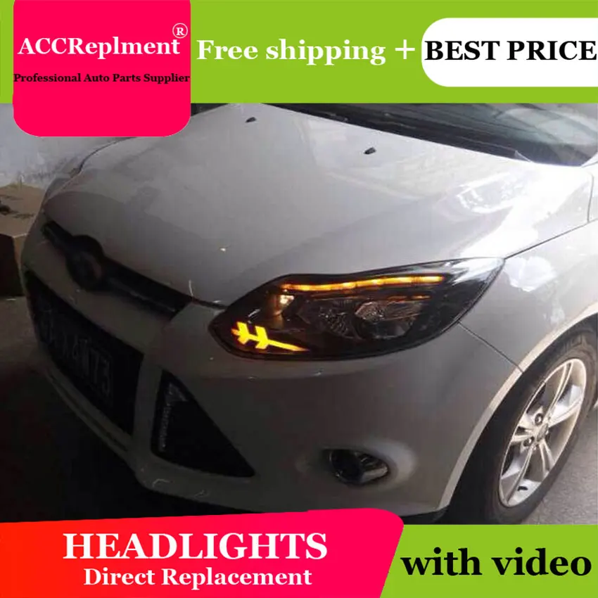 Авто. PRO ксеноновые фары для ford focus 2012 2014 головные лампы Ford Focus H7 xenon HID kit bi объектив