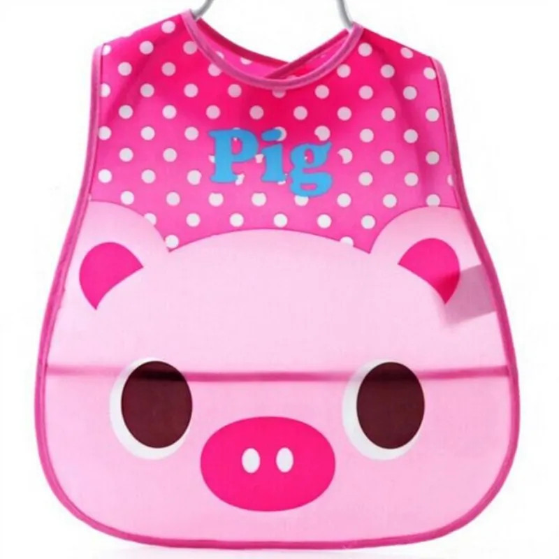 3pc/lot Adjustable Baby Bibs EVA Plastic Waterproof Lunch Feeding Cartoon Cloth Children Apron Babador | Детская одежда и обувь