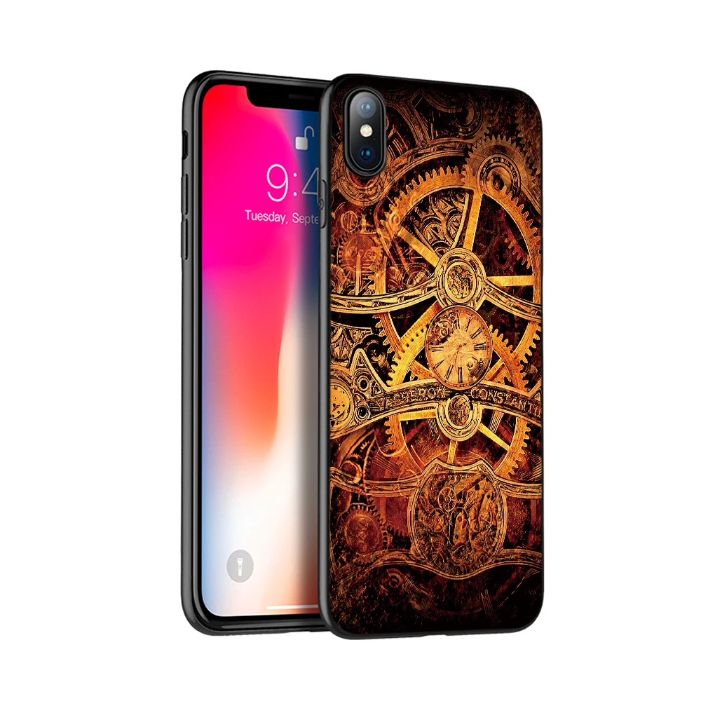 Черный чехол из ТПУ для iphone 5 5s se 6 6s 7 8 plus x 10 силиконовый XR XS 11 pro MAX механическое