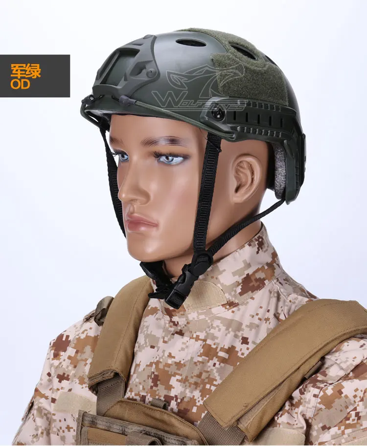 БЫСТРО Тактический шлем Военная Униформа PJ версия Airsoft Шлем Пейнтбол защиты головы Wargame головы Шестерни Принадлежности для охоты