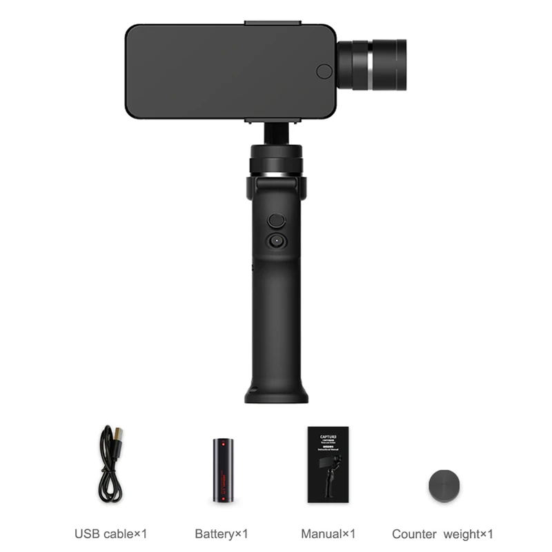 Захват funsnap Gimbal телефон стабилизатор камера 3 оси ручной для GoPro 6 SJCAM XiaoYi 4k камера не DJI OSMO 2 ZHIYUN Smooth 4