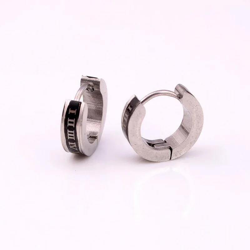 Серьги кольца из нержавеющей стали для мужчин и женщин Модные Серебристые серьги