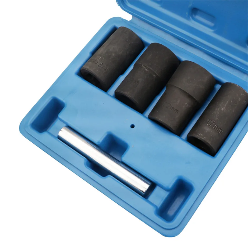 

5Pcs Twist Socket Set Locking Wheel Nut Bolt Stud Extractor Removers 17Mm 19Mm 21Mm 22Mm Socket Car Accessories New