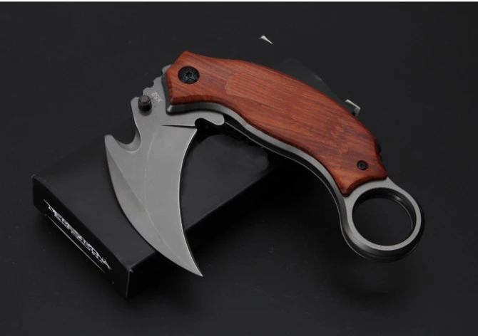 Karambit нож X52 5Cr13Mov Лезвие cid филиал деревянная ручка складной EDC инструмент Открытый